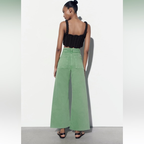 ZARA HIGH WAISTED ZW SAILOR STRAIGHT JEANS - Picture 6 of 11